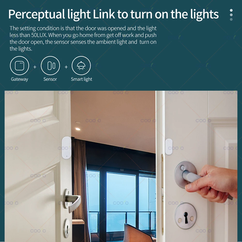Smart ZigBee Window Door Sensor with Lux or Vibration Detection Home Security Real-time Alarm Work with Home Assistant Z2mqtt - Image 3