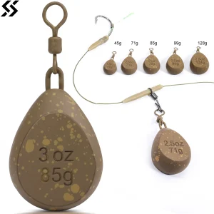 Sougayilang Droplet Shaped Lead Sinker Anti Rust Coating 42/71/85/99/128g Specification Carp Fishing Specific Lead Sinker