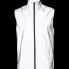 Spring Summer Men's Sleeveless Reflective Jacket Night Running Vest Breathable Grid Lined Hip-hop Rock Fashion Streetwear