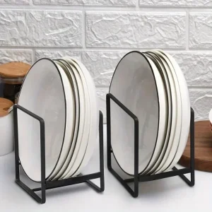 Stainless Steel Accessory Kitchen Cabinet and Storage Shelf Vertical Cookings Utensil Holder Organizer for Plates Bowls Cups