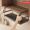 Stainless Steel Shelves Adjustable Spice Stand Storage Room Kitchen Metal Expansion Cabinet Kitchen Hanging Seasoning Rack