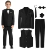 Suits for Boys Kids Wedding Easter Church Tuxedo Teenager School Performance Piano Outfit Set Children Birthday Formal Clothes