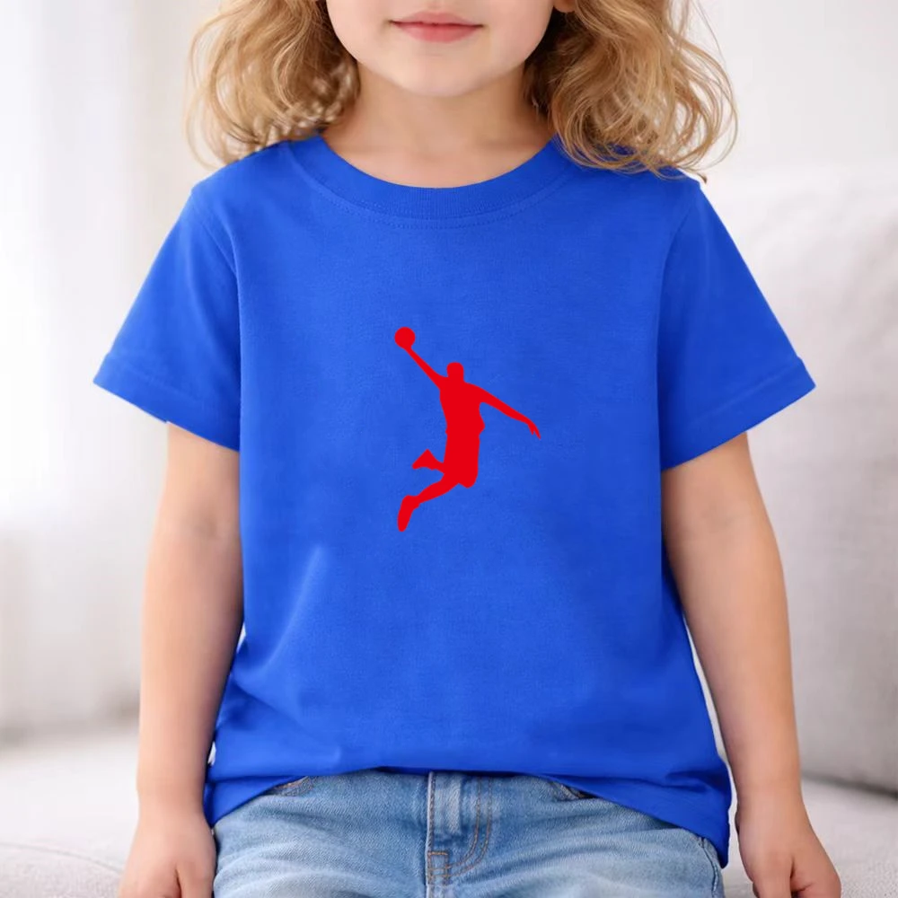 Summer Kids White T-shirt+Shorts Two-Piece Set Print Boys Girls Toddler 3-12Yrs Tshirt Sports Casual basketball player Clothes - Image 3