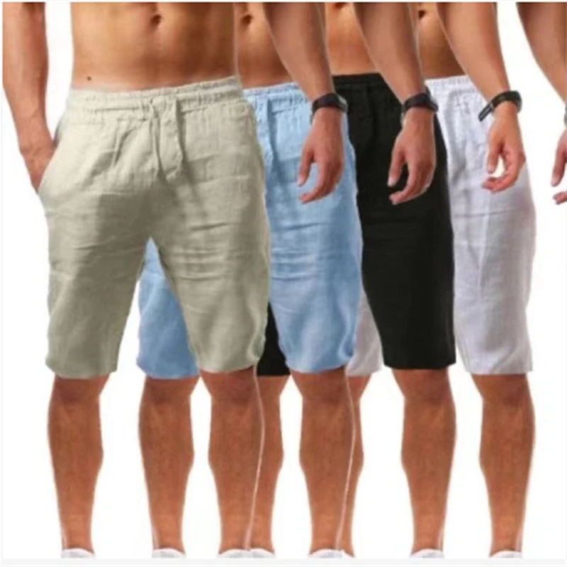 Summer Men Sport Gym Pants Soild Cotton Linen Pants Breathable Casual Training Trousers Joggers Hip Pop Sweatpants Streetwear - Image 5
