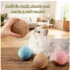 Super Interactive Sisal Cat Scratching Ball Toy Anti-Bite Teething Kitten Cleaning Pet Supplies with Sound for Interactive Fun