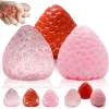 Taba Squishies Strawberry Fruit Squeeze Toys Kawaii Sticky Stress Fidget Toy Gift Perfect Desk Accessory for Kids Adults