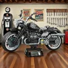 Technical Motorcycle Building Bricks Set for Adults - Detailed Engine & Wheels Motorbike Model - DIY Assembly Kit for Hobbyists