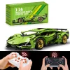 Technical Racing Sport Car Model Building Blocks technic adults 1:14 DIY Supercar Brick Puzzle Toys Kid Adult Gift（1314+granule）