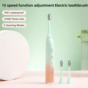 Tongwode Electric Sonic Toothbrush Rechargeable Waterproof Electronic USB Charge Whitening Tooth Brushes Replacement Heads Adult