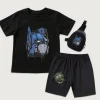 Transformers Optimus Prime Print Boys Girls Summer Outfit Cotton T Shirt Shorts Mini Bag 3 Piece Set Kids Casual Clothes