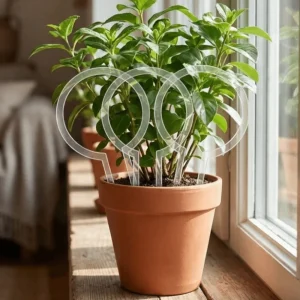 Transparent Acrylic Plant Bracket Round Shape Weather-resistant Climbing Plant Support Sturdy Plant Trellis Indoor Plants