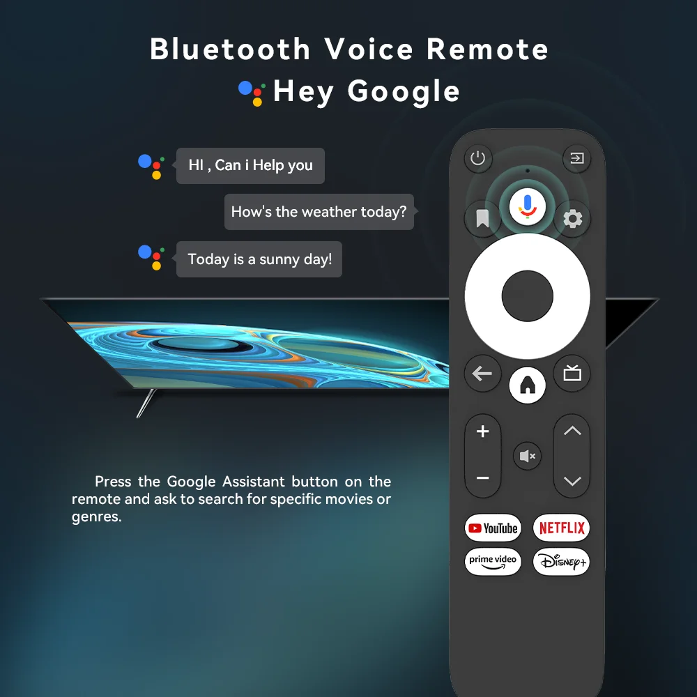 UBISHENG GD1 Google certified Android 11 4K BT Voice Remote S905Y4 AV1 2GB RAM 16GB ROM 5G WiFi Smart Android TV Box TV Stick - Image 5
