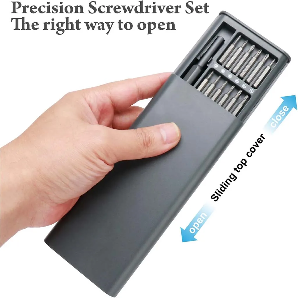 UF Tool 25-in-1 Magnetic Screwdriver Set - Precision Repair Kit for Phone, Computer & Electronics - 24 Detachable Steel Bits - Image 5
