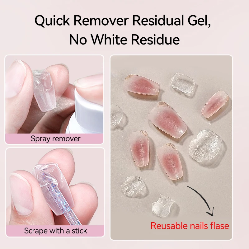 UR SUGAR 3PCS False Nails Set With 420Pcs Matte Soft Gel Tips Solid Glue Gel Remover Quick Nail Extension Kit Nail Beauty Starte - Image 6
