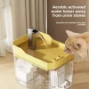 USB Cat Water Fountain with Auto Filter Transparent Anti-Dry Burning Recirculating Dispenser Includes Pump for Cats