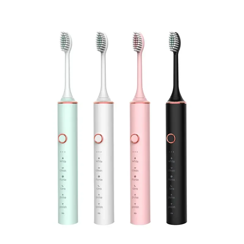 USB Fast Charging Sonic Electric Toothbrush with Smart Timer Rechargeable Adult Toothbrush Set Includes Replacement Heads - Image 6