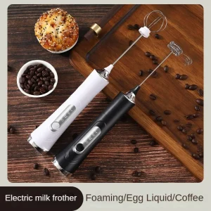 USB electric mixer, handheld coffee milk frother, portable 3-speed blender, butter maker, kitchen tool, ingredient mixer