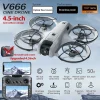 V666 RC Quadrotor Toy Drone - 4K HD FPV Brushless Foldable Kid-Safe Material + Stable Flight for Children Outdoor Fun