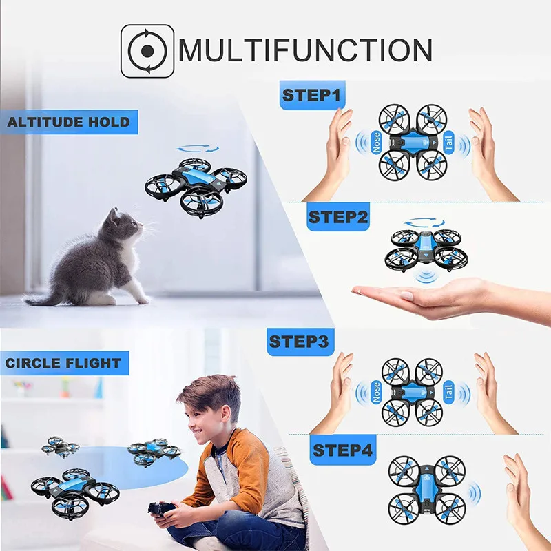 V8 New Mini Drone 4k profession HD 1080P Wide Angle Camera WiFi FPV RC Dron Height Keep Drones Helicopter Kids Toys 4DRC - Image 6