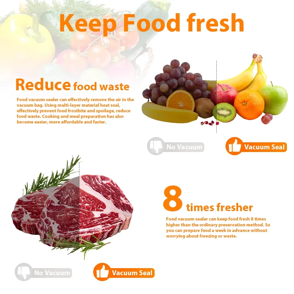 Vacuum Sealer Food Vacuum Packaging Sealing Machine Household Automatic Vacuum Sealer for Food Vacuum Packing Sealing Machine - Image 4