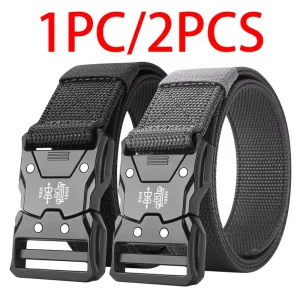Versatile Men's Tactical Belts - Durable, Adjustable Quick Release Buckle Design - For Outdoor Sports Enthusiasts，For Men Women