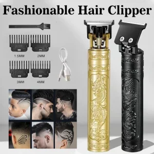 Vintage USB Fast Charging Cordless Hair Clipper Trimmer Portable Electric Shaver Professional Barber Hair Cutting Machine
