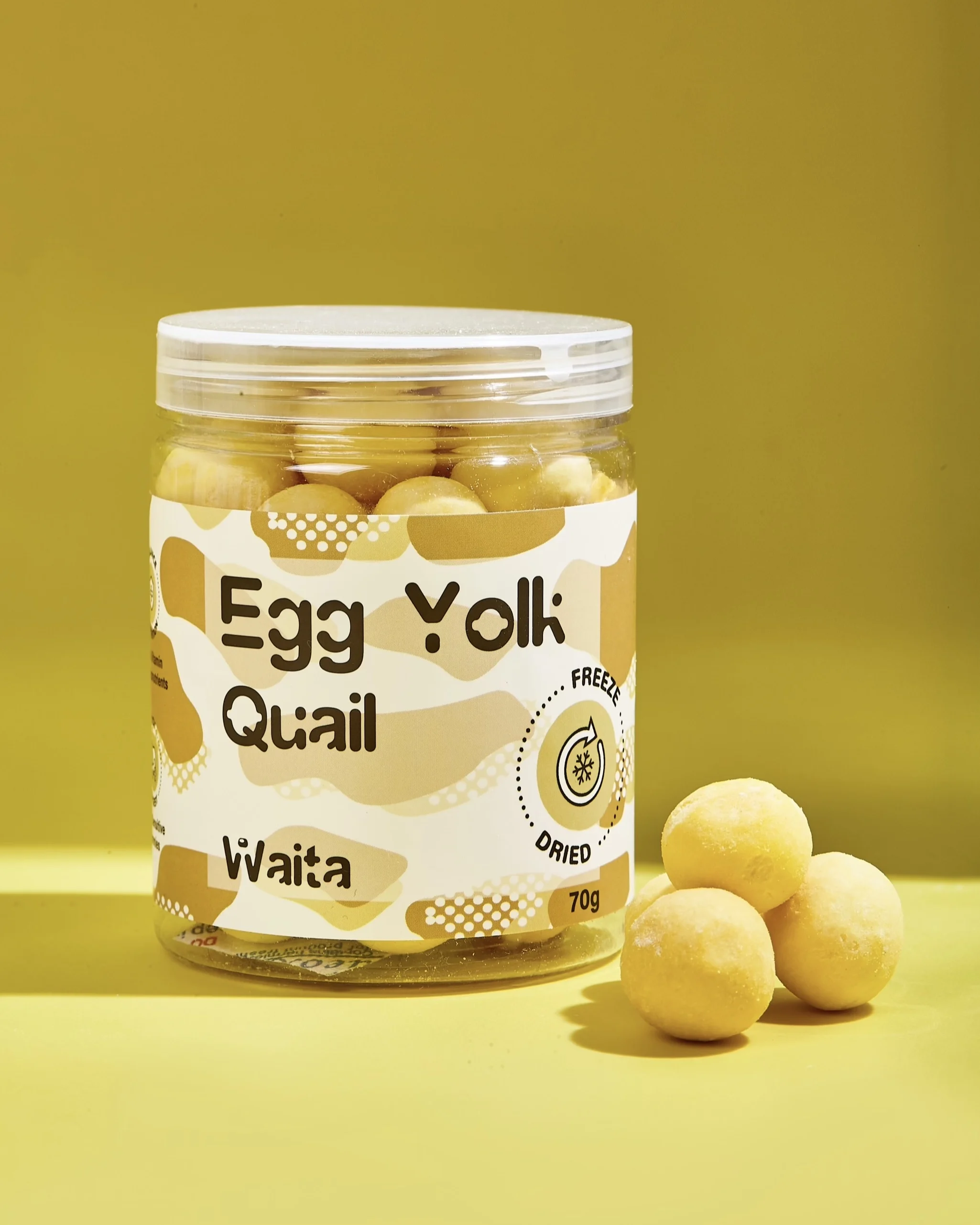 Waita Freeze Dried Quail Egg Yolk 70g Premium Pet Treats Cat Dog High Protein Nutrient Dense Skin Coat Rich Vitamins Minerals - Image 2