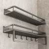 Wall-Mounted Storage Rack No-Drill Bathroom Vanity Shelf for Washroom Balcony Toilet - Organizer Shelf for Kitchen Bathroom