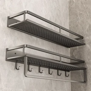 Wall-Mounted Storage Rack No-Drill Bathroom Vanity Shelf for Washroom Balcony Toilet - Organizer Shelf for Kitchen Bathroom