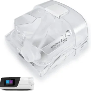 Water chamber adapter for ResMed AirSense 11 and AirCurve 11 series ventilators, a respiratory assist device.