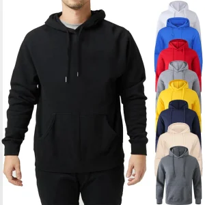 Winter Solid Color Men Hoodies Fleece Warm Mens Sweatshirt Fashion Men Fleece Warm Sweatshirt