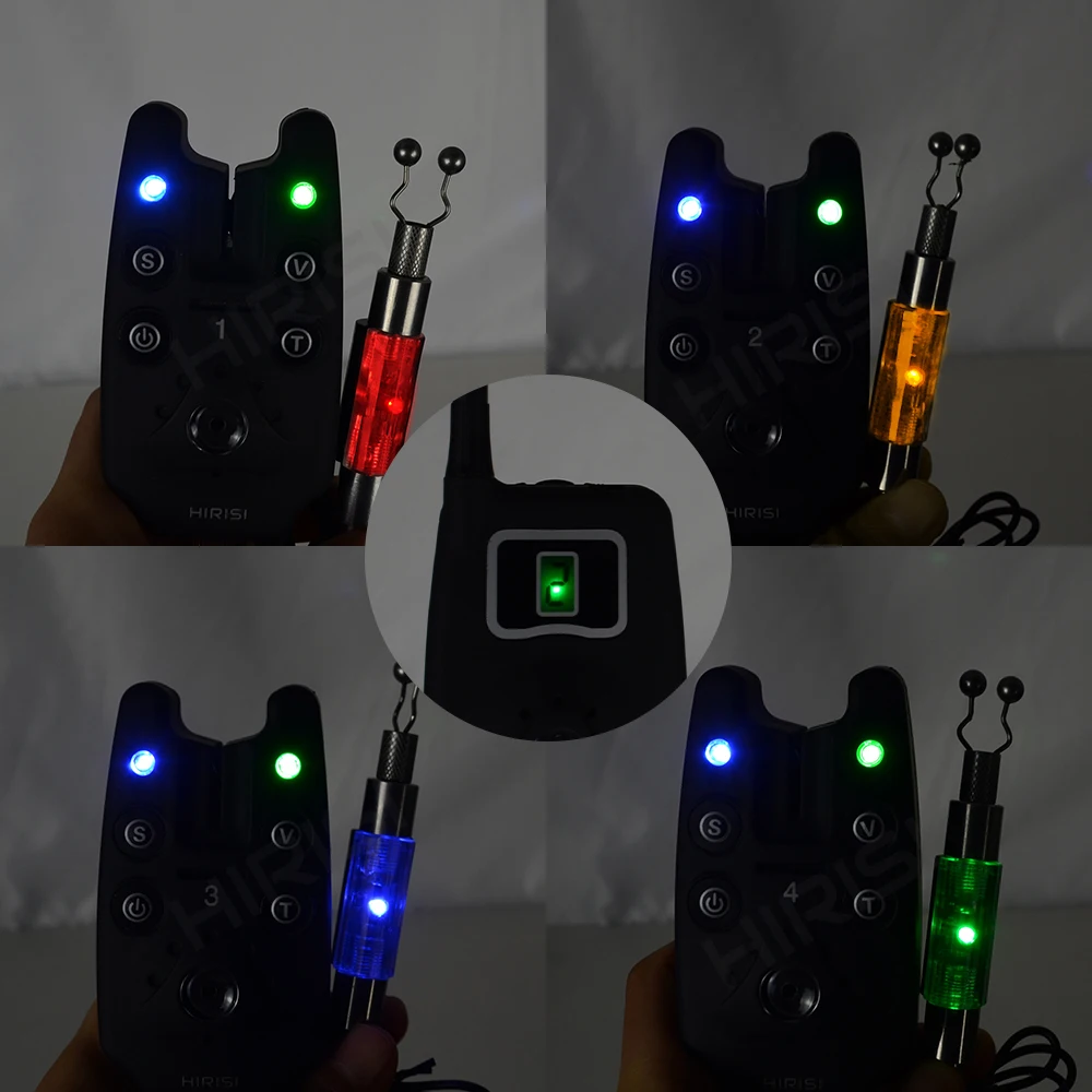 Wireless fishing bite alarm 1+4 set with 4pcs illuminated swinger in EVA case for carp fishing B1203S - Image 2