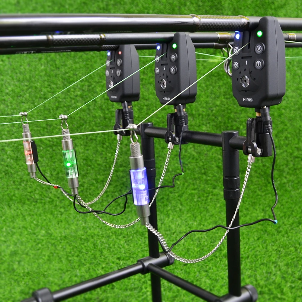 Wireless fishing bite alarm 1+4 set with 4pcs illuminated swinger in EVA case for carp fishing B1203S - Image 4