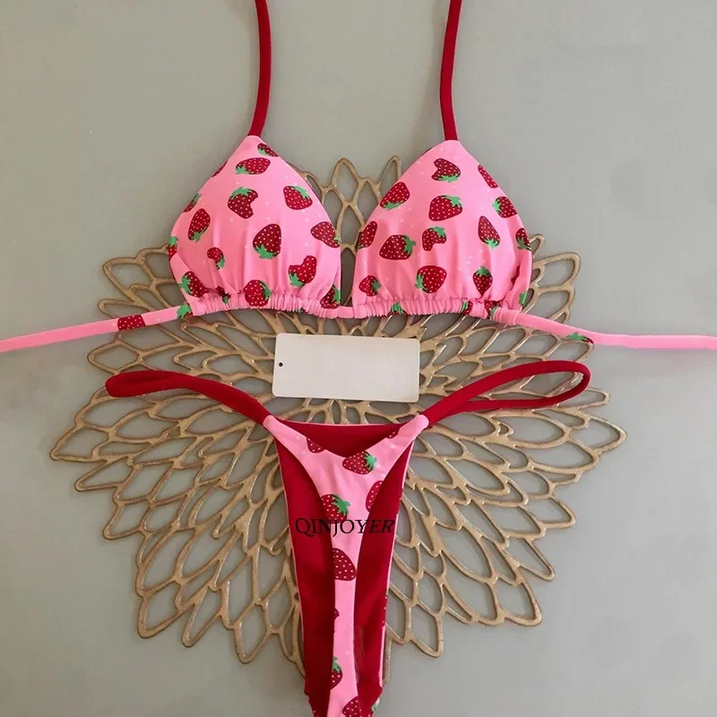 Women Bikini Leaves Print Swimsuit Bathing Suit 2023 Biquini Women Bikini Set Brazilian Swimwear Sexy Thong High Waist Swimsuit - Image 4