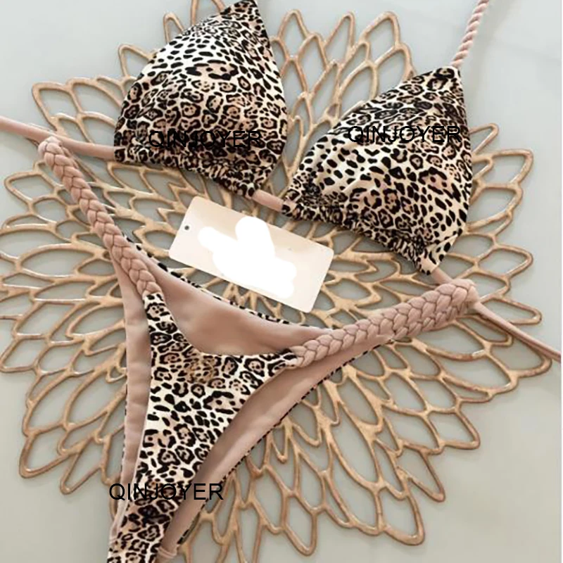 Women Bikini Leaves Print Swimsuit Bathing Suit 2023 Biquini Women Bikini Set Brazilian Swimwear Sexy Thong High Waist Swimsuit - Image 6