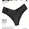 Women High Waisted Brazilian Bikini Set Sexy V Cheeky Swimwear Summer Beach Bathing Suit Black Thong Bottom Sexy Female Swimming