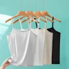 Women Solid Color Cotton Camisoles Summer Girl Sexy Sleeveless T-Shirt Thin Camisole Tank Top Simple White Black Slim Crop Top