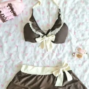 Women's Swimsuit Summer New Three-Color Cute Sexy Bikini Low Waist Flying Hot Girl Three-Point Beach Style INS style