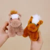 Xm1pc new Kawaii Stuffed Doll Bag Pendant Decoration Cute Zodiac Horse Keychain Plush Toy Backpack Hanging New Year Gift