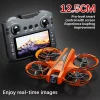 YL05 HD Camera Drone LCD RC Screen Remote Control Brushless FPV UAV Optical Flow Positioning 360° Flip Quadcopter Helicopter Toy