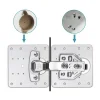 YM Rust Steel Cabinet Door Hinge Repair Plate Reinforcement Mounting for Double-Sided Damage Fixation