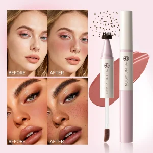 YOUNG VISION 4-color double head seal freckle powder blusher makeup pen matte durable liquid powder blusher