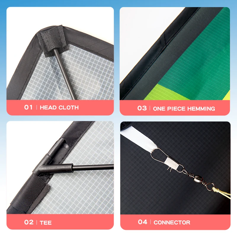 YongJian Large Beach Delta Kite for Adults and Kids Extremely Easy to Fly for Beginners Comes with 100m String Kite Handle - Image 6