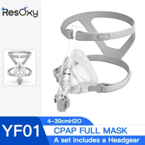 Yuwell YF-01 Cpap Mask Cpap Full Mask Sleep Apnea Mouth And Full Mask With Headgear For Cpap Bipap Machines For Sleep Apnea