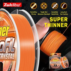 ZUKIBO Orange High Quality Fishing Line 100/200/300/500M Smooth Thin Line for Spinning Reels 2025 New Arriival