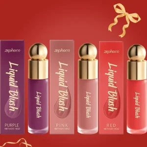 Zephoco Liquid Powder Blusher Purple Pink Vibes Radiant Three-dimensional Contour Waterproof Dual-use Lips And Cheeks Cosmetics