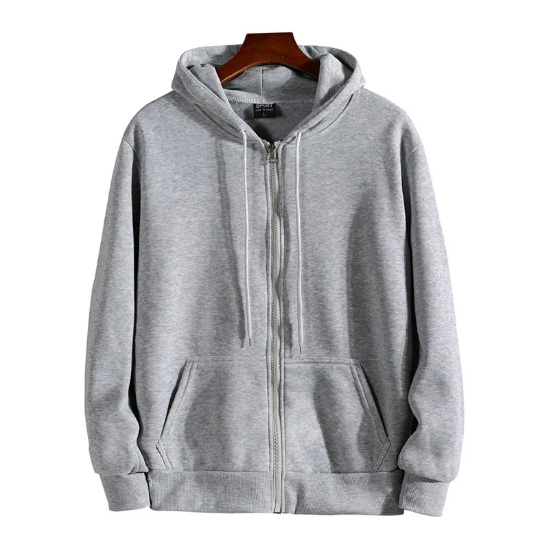 Zipper Hoodies Autumn Winter Men's New Long Sleeve Hooded Sweatshirt Fashion Casual Male Outfit Sportwear Loose Fit Clothes - Image 4