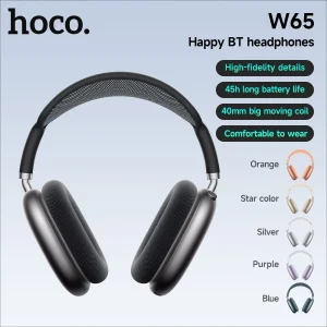 hoco Over the Ear Bluetoothe 5.4 Headphones Sports Wireless Earphone Headsets with Microphone for Phone Call Fabric Eartips