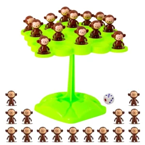 random color Monkey Balance Tree Focus Balance Training Children's Toys Folding Music Series Parent Child Interactive Board Game