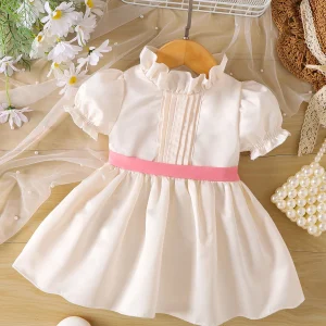 0-3yrs old Newborn Baby Girls Ruffle Collar Dresses Birthday Gift